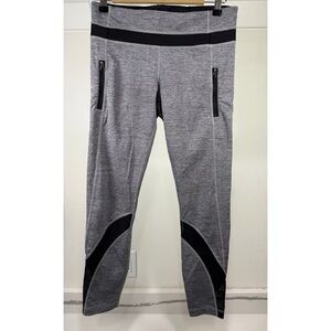 Lululemon Athletica Women's 25" Wunder Under Leggings Pant Mesh Size 8 Gray
